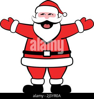 Santa Claus opens his hands, ready to give you a hug Stock Vector