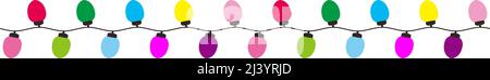 Christmas Bulb, simple Christmas element flat icon design Stock Vector