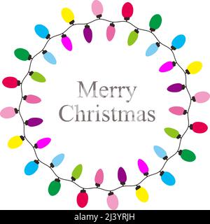 Christmas Bulb, simple Christmas element flat icon design Stock Vector