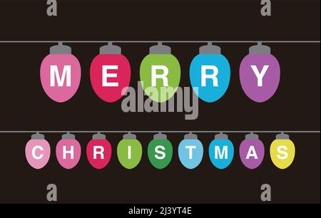 Christmas Bulb, simple Christmas element flat icon design Stock Vector