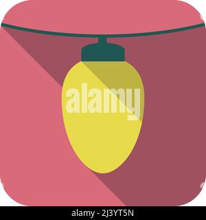 Christmas Bulb, simple Christmas element flat icon design Stock Vector