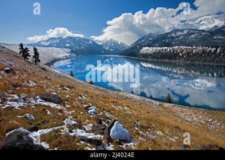 Wallowa Lake from the east moraine, Wallowa Lake, Oregon Stock Photo