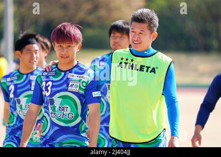 Kazuyoshi Miura, APRIL 10, 2022 - Japan Football League 2022 match between Suzuka Point Getters 0-0 Honda Lock SC at Yokkaichi Central Ryokuchi Park, Mie, Japan. (Photo bySportsPressJP/AFLO) Stock Photo