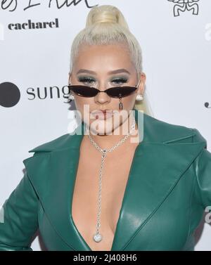 Los Angeles, USA. 10th Apr, 2022. Christina Aguilera arrives at The Daily Front Row's 6th Annual Fashion Los Angeles Awards held at the Beverly Wilshire in Beverly Hills, CA on Sunday, ?April 10, 2022. (Photo By Sthanlee B. Mirador/Sipa USA) Credit: Sipa US/Alamy Live News