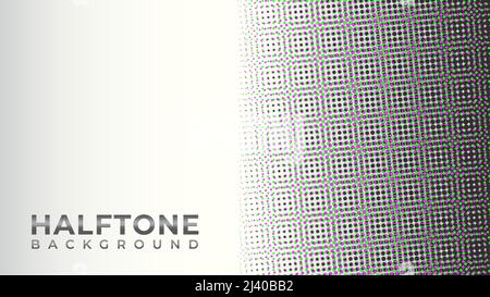 Monochrome Halftone Background Design Template Stock Vector
