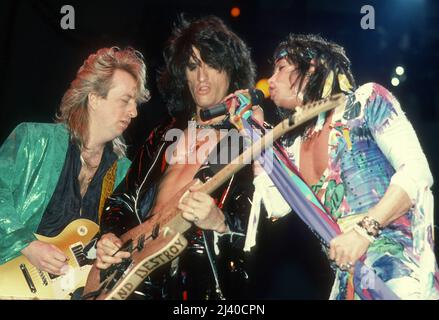 洋楽 AEROSMITH 1988 JOE'S 38TH BIRTHDAY PARTY Aerosmith in concert at the Forum in 1988 Credit: Jeffrey