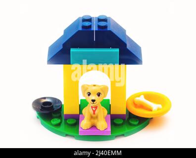 2021: Lego constructor Friends serie. Doghouse Stock Photo