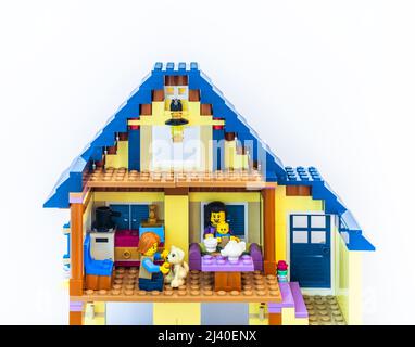 2021: Lego constructor, the living house Stock Photo