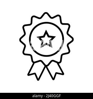 Line icon. Star badge Vector illustration Stock Vector