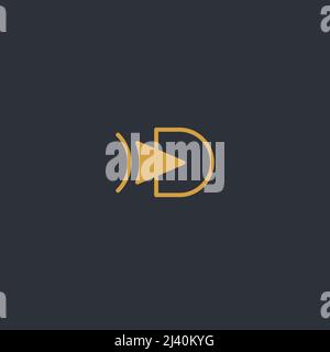 Alphabet initial letter icon logo AD or DA Stock Vector