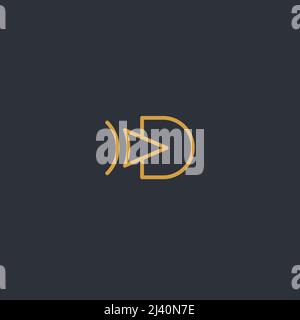Alphabet initial letter icon logo AD or DA Stock Vector