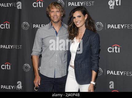 Los Angeles, USA. 10th Apr, 2022. (L-R) Eric Christian Olsen and Daniela Ruah at PaleyFest LA - A Salute To The NCIS Universe held at the Dolby Theatre in Hollywood, CA on Sunday, ?April 10, 2022. (Photo By Sthanlee B. Mirador/Sipa USA) Credit: Sipa USA/Alamy Live News Stock Photo