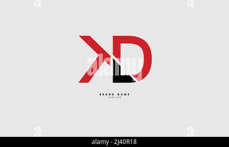 Alphabet letters Initials Monogram logo KD, DK, K and D Stock Vector