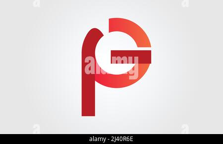 Alphabet letters Initials Monogram logo PG, GP, P and G Stock Vector