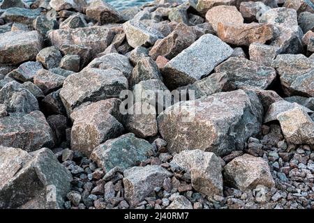Abstract and patterned photo of cobblestones. Background or texture. High quality photo Stock Photo