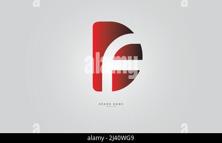 Alphabet letters Initials Monogram logo DF, FD, D and F Stock Vector
