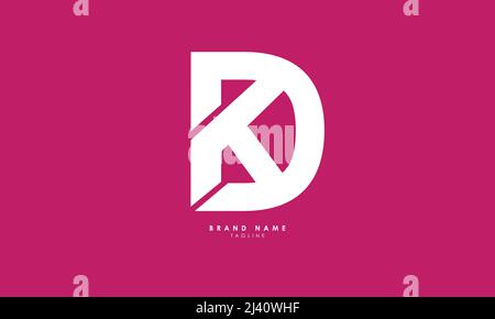 Alphabet letters Initials Monogram logo KD, DK, D and K Stock Vector
