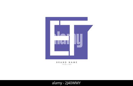 Alphabet letters Initials Monogram logo ET, TE, E and T Stock Vector
