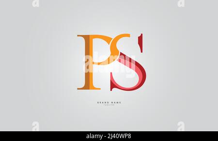 Alphabet letters Initials Monogram logo SP, PS, P and S Stock Vector