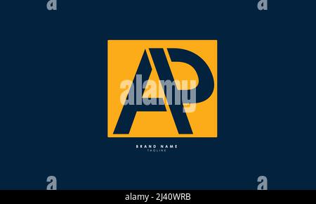Alphabet letters Initials Monogram logo AP, PA, A and P Stock Vector
