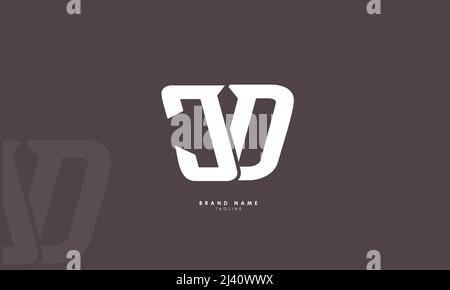 Alphabet letters Initials Monogram logo DJ, JD, D and J Stock Vector