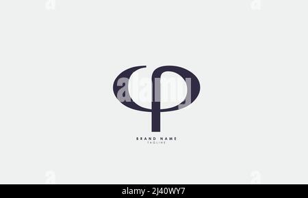 Alphabet letters Initials Monogram logo OP, PO, O and P Stock Vector