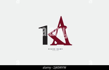 Alphabet letters Initials Monogram logo AK, KA, A and K Stock Vector