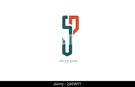 Alphabet letters Initials Monogram logo SP, PS, S and P Stock Vector