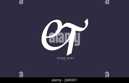 Alphabet letters Initials Monogram logo ET, TE, E and T Stock Vector