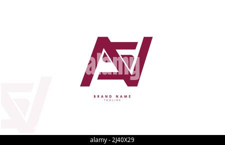 Alphabet letters Initials Monogram logo NS, SN, N and S Stock Vector
