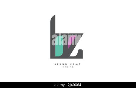 Alphabet letters Initials Monogram logo BZ, ZB, B and Z Stock Vector
