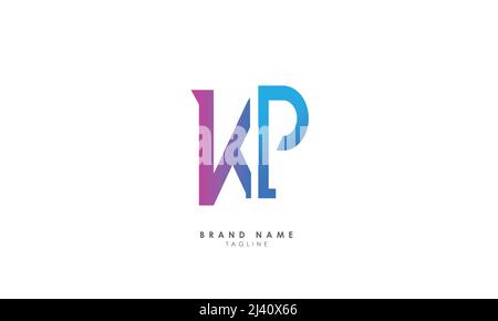 Alphabet letters Initials Monogram logo KP, PK, K and P Stock Vector