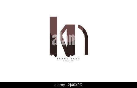 Alphabet letters Initials Monogram logo KN, NK, K and N Stock Vector