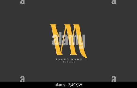 Alphabet letters Initials Monogram logo VM, MV, V and M Stock Vector