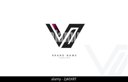 Alphabet letters Initials Monogram logo VO, OV, V and O Stock Vector