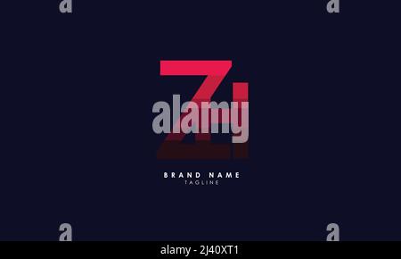 Alphabet letters Initials Monogram logo HZ, ZH, Z and H Stock Vector