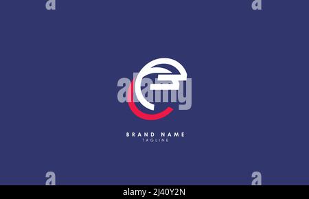 Alphabet letters Initials Monogram logo EC, CE, E and C Stock Vector