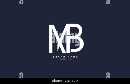 Alphabet letters Initials Monogram logo MB, BM, M and B Stock Vector