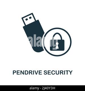 toque superstición Sur Pendrive Security flat icon. Colored element sign from internet security  collection. Flat Pendrive Security icon sign for web design, infographics  and Stock Vector Image & Art - Alamy