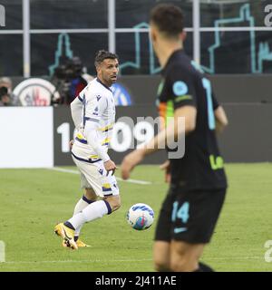 Milan, Italy. 09th Apr, 2022. April 09 2022, Milano (MI), Italy, Giuseppe Meazza - San siro stadium, Matchday 32Â° of the Italian Serie A Tim 2021/2022 Championship, match between the teams of Internazionale FC vs Hellas Verona, in the pic: 24 Daniel Bessa Credit: Independent Photo Agency/Alamy Live News Stock Photo