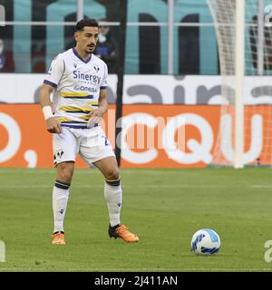 Milan, Italy. 09th Apr, 2022. April 09 2022, Milano (MI), Italy, Giuseppe Meazza - San siro stadium, Matchday 32Â° of the Italian Serie A Tim 2021/2022 Championship, match between the teams of Internazionale FC vs Hellas Verona, in the pic: 21 Koray Gunter Credit: Independent Photo Agency/Alamy Live News Stock Photo