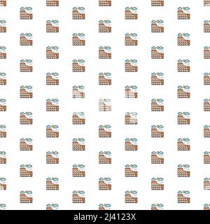 Kiev, Ukraine - March 1, 2022: Vector Coliseum, Italy, landmark pattern with various icons. Stock Vector