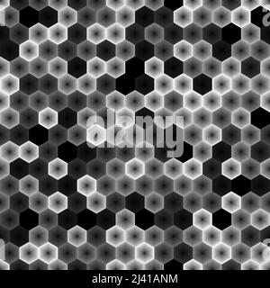 Honeycomb inspired abstract geometric seamless pattern of hexagons Stock Vector