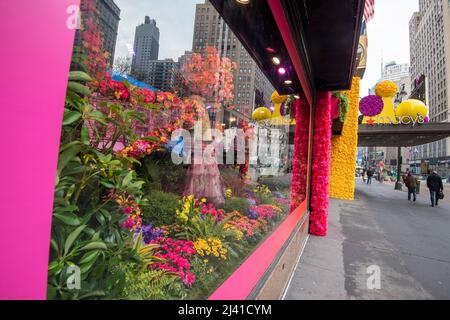 The 2022 Spring Flower Show at Macy's, Midtown Manhattan New York City, USA Stock Photo
