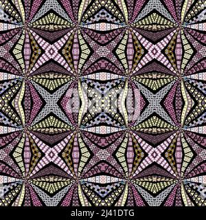Ethnic motifs geometric pattern kaleidoscope Stock Vector