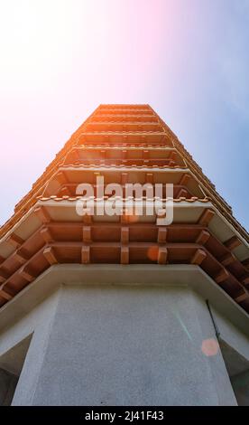 low angle view of a traditional Chinese style tower Stock Photo