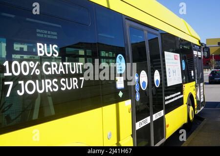 Dunkirk public transport, Malo-les-Bains, Nord, Hauts-de-France, France Stock Photo