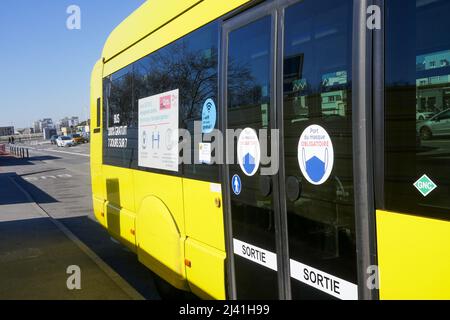 Dunkirk public transport, Malo-les-Bains, Nord, Hauts-de-France, France Stock Photo