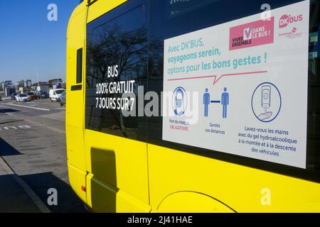 Dunkirk public transport, Malo-les-Bains, Nord, Hauts-de-France, France Stock Photo