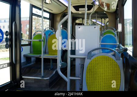 Dunkirk public transport, Malo-les-Bains, Nord, Hauts-de-France, France Stock Photo